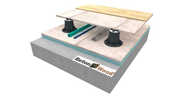 Elevated screed with BetonWood on BetonStyr