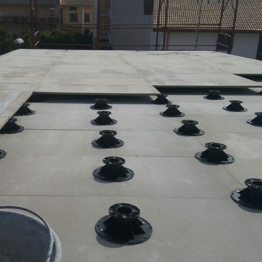 Elevated cement bonded particle board s roof
