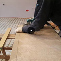 Installation of an Elevated dry screed