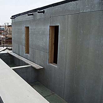 Cement bonded particle board on X-Lam
