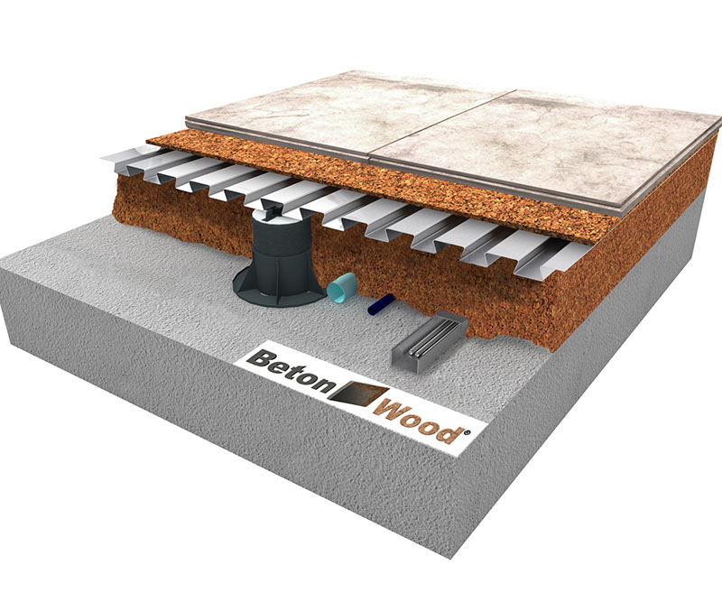 Install. instruction Elevated floors with BetonWood, Cork, BetonMetal sheet and adjustable supports