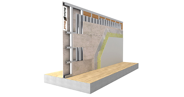 Partition wall Betonwood and Fibertherm