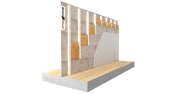 Partition BTW and hemp fibers on wood