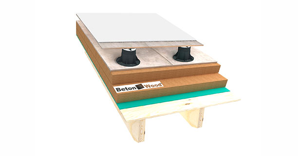 Roof with wood fiber and BetonWood - Reflect plus