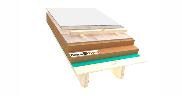 Roof with wood fiber and BetonWood - Reflect