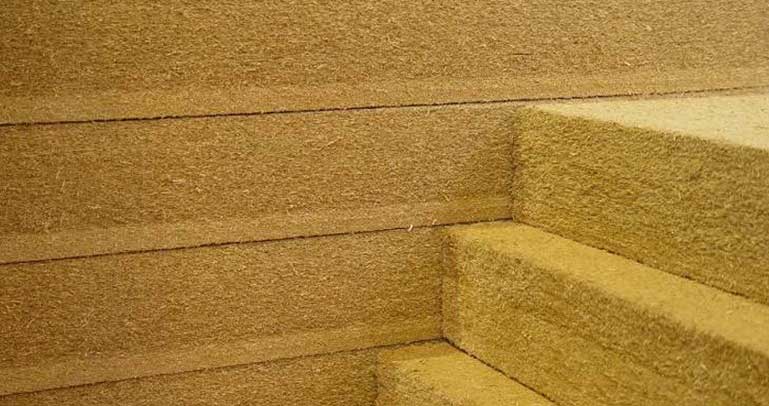 Insulating wood fiber panels