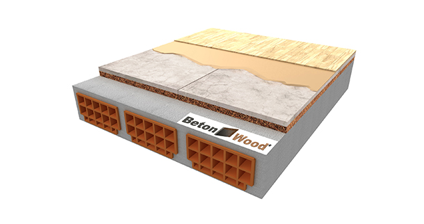Solaio in pannelli accoppiati BetonCork con autolivellante
