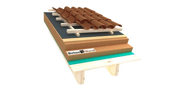 Tetto in fibra di legno e Isorel - B